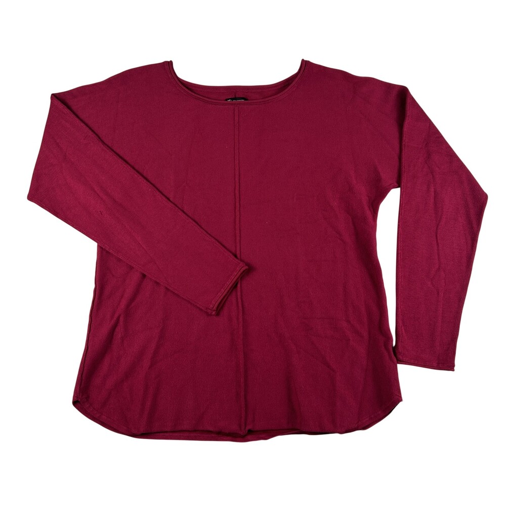 New Directions Sweater Womens Large Pink Lightweight Scoop Neck Knit Pullover